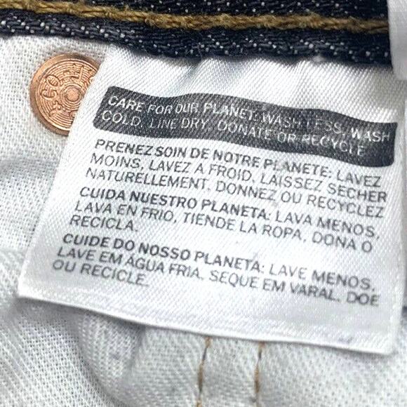 Levi Strauss 501 Button Fly Jeans 42/32 Mens Dark Blue Original Fit Straight Leg - Picture 7 of 8